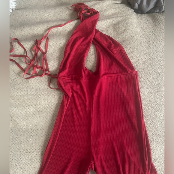 Shein Red Cross Jumpsuit - Picture 4 of 5